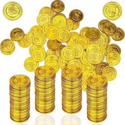 Produktbild von Piratenmünzen 100 Stück, Goldtaler, Party Favor, für Kindergeburtstag, Piratenfeier