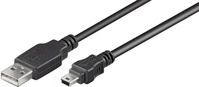 Produktbild von Microconnect USBAMB510 10 m USB A mini-USB B samec čierny USB kábel (USBAMB510)