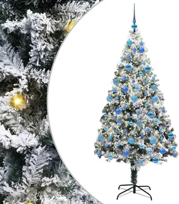 Produktbild von vidaXL Künstlicher Weihnachtsbaum mit 300 LEDs mit Ständer Weiß 180 cm