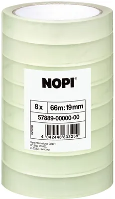 Productafbeelding van Nopi 57889-00000-00 Transparante zelfklevende folie NOPI®, PP, onzichtbaar, afmetingen (lengte x breedte): 66 m x 19 mm