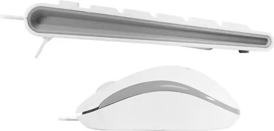 Produktbild von Macally QKEYCOMBO-UK, erweiterte USB Tastatur für Mac im Paket mit optischer 3-Tasten Maus, englisches QWERTY Layout