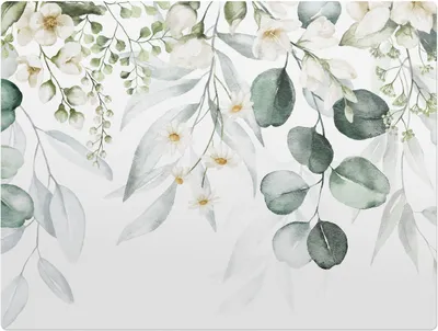 Produktbild von Blumenblattmuster – Bodenschutzmatte – Rutschfest – Schutzmatte für Büro – Vinylmatte – Stuhlunterlage  – 120 x 90 cm