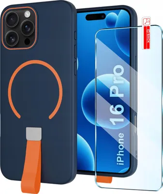 Immagine prodotto di Etui z Paskiem na palec Matowe do iPhone 16 Pro |do MagSafe +Szkło