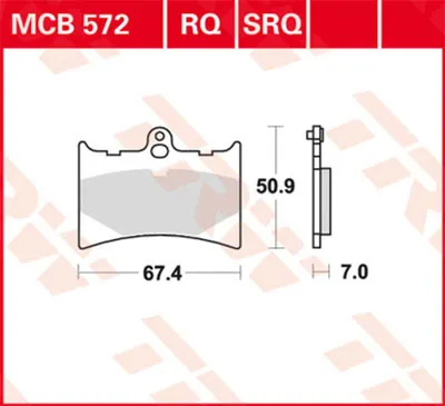 Produktbild von TRW Bremsbelagsatz MCB572 AF1 250 Quota 1000 ie KB 500 MX Crono125 Spring 50