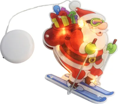 Image de Noël LED Père Noël Fenêtre Lumière étanche Chaîne de Lumière suspendue Décoration de fenêtre