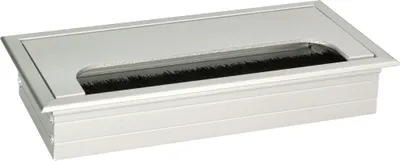 Produktbild von KOTARBAU® Aluminium Kabeldurchführung 160x80mm für Möbel Silber Kabeldose Kabeldurchlass Eckig Eloxiert