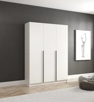 Obrázek produktu pro Třídveřová šatní skříň 150/215 BAGLORA 2 - bílá