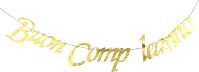 Produktbild von 1 Set Geburtstagsbanner mit Girlandendekoration, Goldfarben