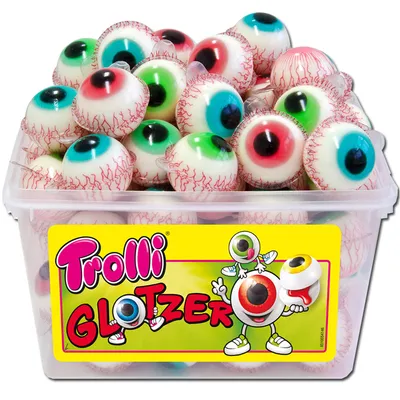 Produktbild von Trolli Glotzer Schaumzucker und Fruchtgummi Bonbons mit Füllung 1128g