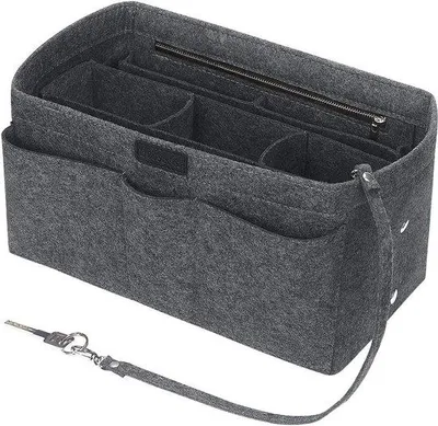 Image de Organiseur pour femme, pochette pour sac à main, organiseur pour sac de voyage, gris moyen