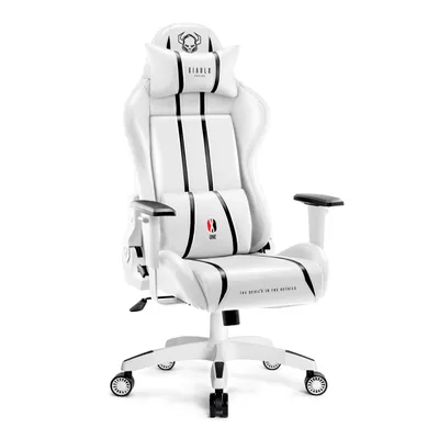 Immagine prodotto di Diablo X-One 2.0 Gaming Chair Sedia da ufficio Braccioli regolabili Design ergonomico Cuscino collo/glutei King Size Bianco/Nero