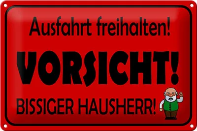 Produktbild von Blechschild Ausfahrt freihalten biss. Hausherr, 30 x 20 cm, Blechschilder Achtung  Widerrechtlich