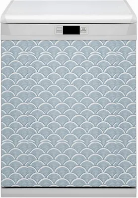 Produktbild von Magnet Folie für Geschirrspüler Küche Magnetmatte 60x70 cm  Nachbildung Geschirrspüle  - Fischschulenmuster