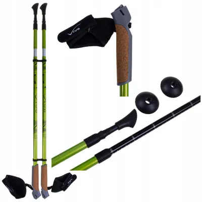 Produktbild von Nordic Walking Stöcke Vivo 82-135 cm-Teleskopisch, Aluminium, Korkgriffe