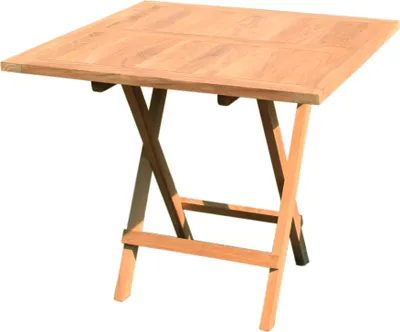 Produktbild von Premium Teak Tisch quadratisch Gartentisch Garten klappbar Beistelltisch 80x80cm