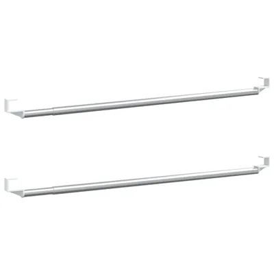 Zdjęcie produktu dla Karnisze, 2 szt., biało-srebrne, 40-60 cm, aluminium