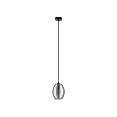 Immagine prodotto di Lampada a sospensione a 1 luce HxØ 110x18 m nero/vetro fumé/trasparente