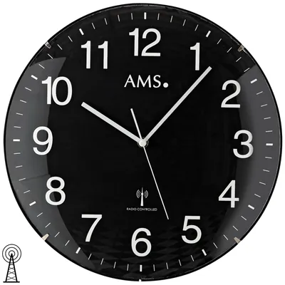 Productafbeelding van AMS funkwandklok, model Funkwerk, diameter 32 cm, hoogte 5 cm, artikelnummer 5959