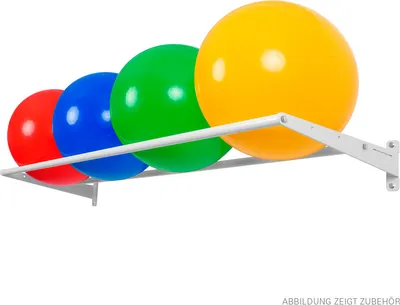 Produktbild von Wandhalterung Basismodul Ballregal Wandregal für Sporthallen, 4-tlg., 50x175 cm, Gymnastik, Gymnastikball