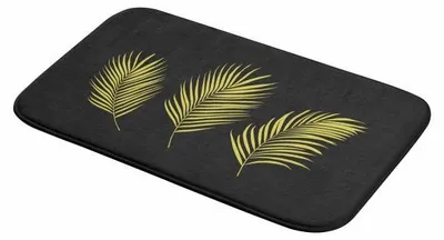 Image de Tapis de Bain 45 x 75 cm Orbella Noir - Microfibre Imprimée