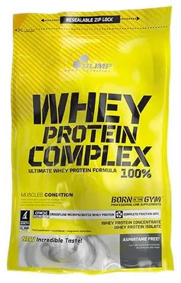 Zdjęcie produktu dla Olimp Nutrition Whey Protein Complex 100 %, Proszek, Koncentrat białka serwatkowego, Izolat białka serwatkowego, Czekolada, L-alanina, L-Arginina, L-aspartic acid, L-Cysteina, Kwas L-glutaminowy, L-glycine, L-Histidina,..., Stosuj 1-3 porcji dziennie – po przebudzeniu, pomiędzy posiłkami, po treningu lub przed snem...., 26 g