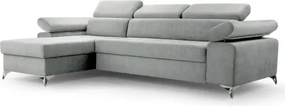 Produktbild von Ecksofa Sofa Schlafsofa Couch mit Schlaffunktion 287cm/82cm/174cm Bardi Grau - Links Noel 26
