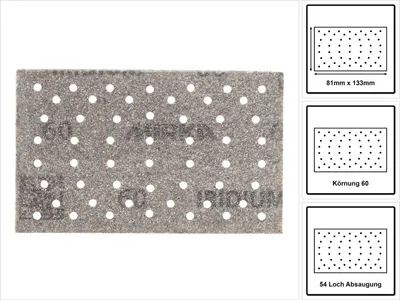 Produktbild von Mirka IRIDIUM Schleifstreifen Grip 81x133mm K60, 50 Stk. ( 246B105060 )