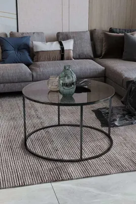Obrázok produktu pre Skye Decor, Kvalitný konferenčný stolík (3 časti) – dub sýto modrej farby, 48 x 43 x 43 cm