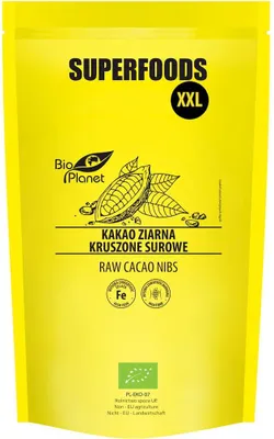 KAKAO ZIARNA KRUSZONE SUROWE BIO 600 g - BIO PLANET SUPERFOODS