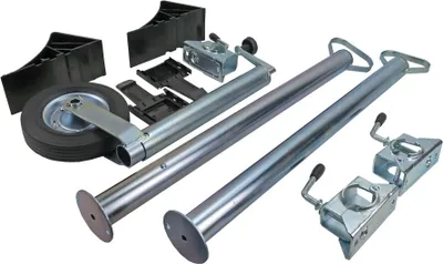 Produktbild von Super Set Anhänger Stützrad, Stützen, Klemmschellen, Unterlegkeile