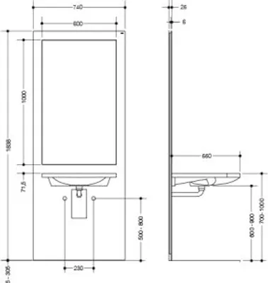 Produktbild von HEWI S50.01.202010 Waschtisch-Modul S 50,