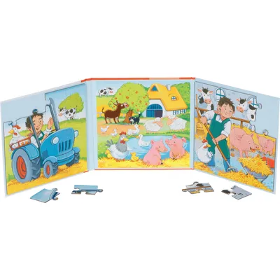 Obrázek produktu pro GOKI Magnetická puzzle kniha Statek 2x20 dílků