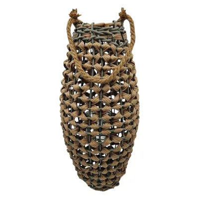 Produktbild von GILDE XXL Laterne 58x28 Geflecht Laterne in Rattan Optik aus Kunststoff Großes Windlicht