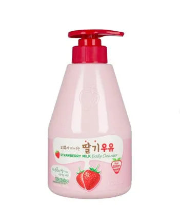 Produktbild von Korean Kwailnara Erdbeermilch Körperreiniger K-Beauty Körperwaschgel 560g
