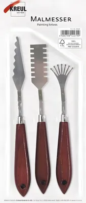 Obrázek produktu pro KREUL 41824, Modelovací nůž, Kov, Dřevo, Stříbrná, Dřevo, 3 kusů, Forest Stewardship Council (FSC)