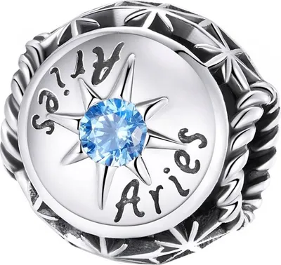 Produktbild von Pandora-Charms mit Geburtsstein für das Sternzeichen Widder