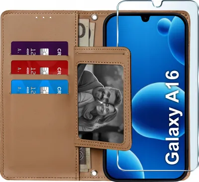 Immagine prodotto di Custodia con patta per Samsung A16 4G | A16 5G Chiusura magnetica + VETRO 9H