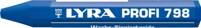 Produktbild von LYRA Wachskreide 798 Sechskantform blau Inhalt 12 Stück