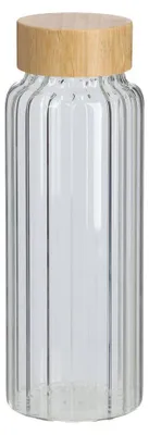 Produktbild von Zeller Present 19649, Flasche, 1 l, Transparent, Glas, Rund, Bambus