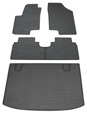 Gummi Fußmatten + Kofferraumwanne für Hyundai ix20, Bj. 2010-, schwarz