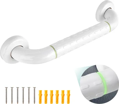Produktbild von EMKE madlá pre seniorov, kúpeľňové madlo Nekĺzavé sprchové madlo Držiak na sprchu s osvetlenými krúžkami 30 cm, madlá na sprchu, vaňu alebo vaňu