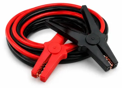 Productafbeelding van Wiltec startkabels, 350 A, 25 mm², 3 meter, met overspanningsbeveiliging, geschikt voor benzine- en dieselmotoren