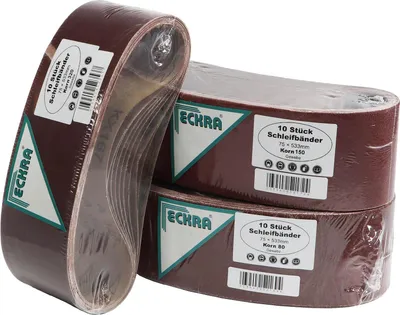 Produktbild von Eckra Schleifband MIX 75x533 mm 30 Schleifbänder Korn 80-150-320 Sortiment