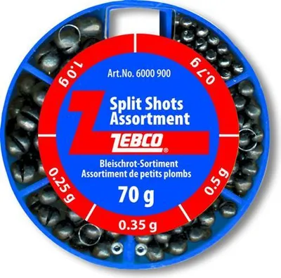 Produktbild von Zebco Bleischrot Sortiment Posenblei Angelblei fein 70g