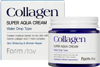 Produktbild von Farmstay Collagen Super Aqua Feuchtigkeitsspendende Gesichtscreme 80 ml