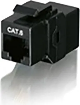 Produktbild von Equip Cat.6 Ungeschirmter Keystone Inline-Koppler, Schwarz, Gold, 15 mm, 33 mm, 20 mm, 75 g