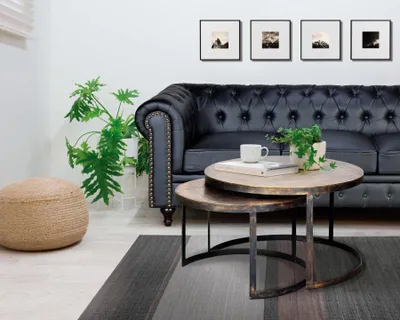 Image de Lot de 2 tables basses en métal Tariem 46 cm x 76 cm x 76 cm Giner y Colomer