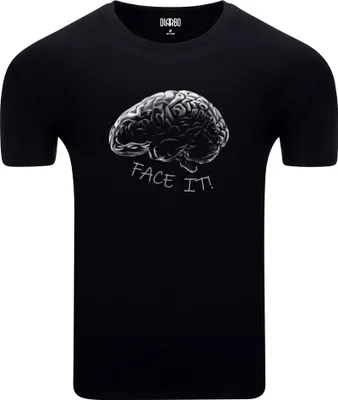 Obrázek produktu pro Diarbo Pánské tričko s motivujícím potiskem Motivating Brain Black Velikost XXL
