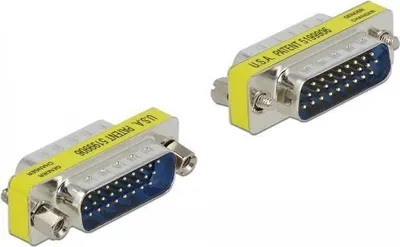 Imagen del producto de Adaptador de género Delock, conector D-Sub HD de 26 pines, macho a macho