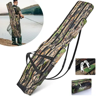 Produktbild von Angeltasche, Tragbar Angeltasche Rutentasch, Faltbar Angelrutentaschen, Rutentasche Rod Case für Angelruten